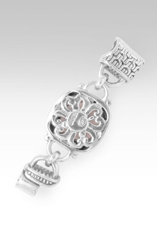 Linked in Faith Interchangeable Bracelet Component™ in Cloud Pink Rose Quartz - Bracelet Component - only found at SARDA™