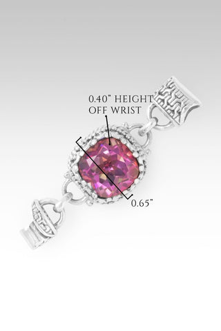 Linked in Faith Interchangeable Bracelet Component™ in Extreme Pink™ Mystic Quartz - Bracelet Component - only found at SARDA™
