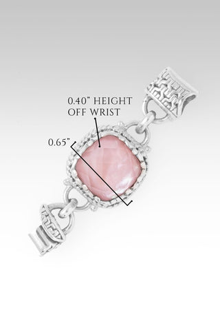 Linked in Faith Interchangeable Bracelet Component™ in Light Pink Mother Of Pearl Quartz - Bracelet Component - only found at SARDA™