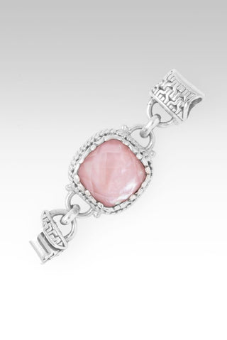 Linked in Faith Interchangeable Bracelet Component™ in Light Pink Mother Of Pearl Quartz - Bracelet Component - only found at SARDA™