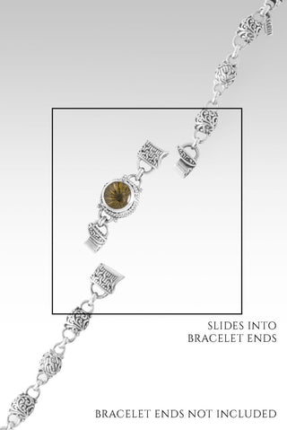 Linked in Faith Interchangeable Bracelet Component™ in Olive Quartz - Bracelet Component - only found at SARDA™