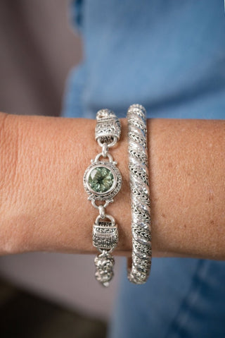 Linked in Faith Interchangeable Bracelet Component™ in Prasiolite - Bracelet Component - only found at SARDA™