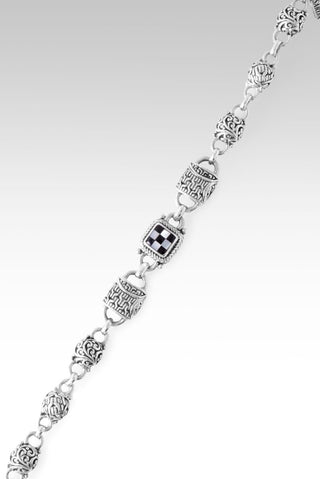 Linked in Faith Interchangeable Bracelet™ in Black Onyx & White Mother Of Pearl Mosaic - Multi Link - only found at SARDA™