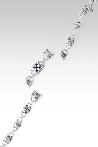Linked in Faith Interchangeable Bracelet™ in Black Onyx & White Mother Of Pearl Mosaic - Multi Link - only found at SARDA™