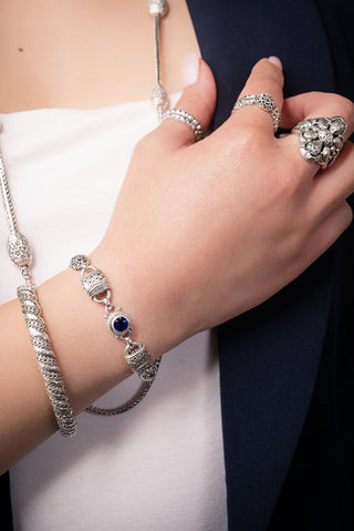 Linked in Faith Interchangeable Bracelet™ in Blue Kyanite - Multi Link - only found at SARDA™