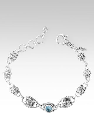 Linked in Faith Interchangeable Bracelet™ in Blue Zircon - Multi Link - only found at SARDA™