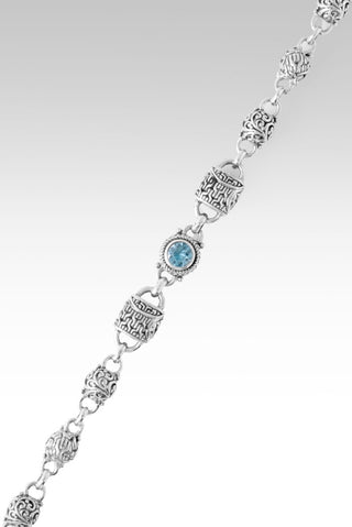 Linked in Faith Interchangeable Bracelet™ in Blue Zircon - Multi Link - only found at SARDA™