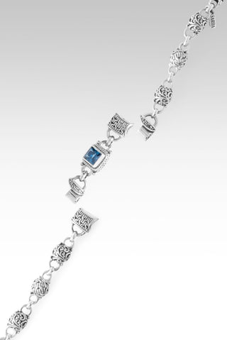Linked in Faith Interchangeable Bracelet™ in London Blue Topaz - Multi Link - only found at SARDA™
