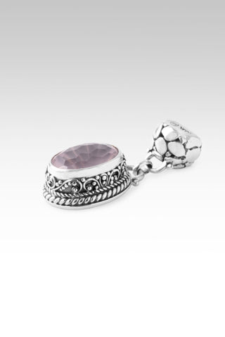 Linked in Faith Interchangeable Necklace Component™ in Cloud Pink Rose Quartz - Interchangeable - only found at SARDA™