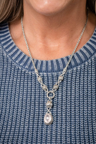 Linked in Faith Interchangeable Necklace Component™ in Cloud Pink Rose Quartz - Interchangeable - only found at SARDA™