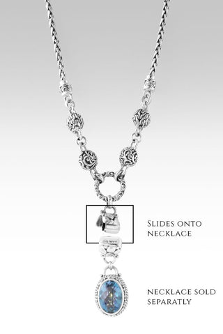 Linked in Faith Interchangeable Necklace Component™ in Peter Pan Green™ Mystic Quartz - Interchangeable - only found at SARDA™