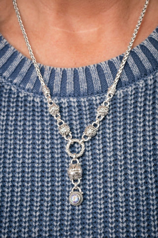 Linked in Faith Interchangeable Necklace™ in Mercury Mist™ Mystic Topaz - Multi Link - only found at SARDA™