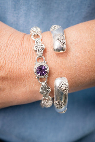 Linked in Love Interchangeable Bracelet Component™ in Amethyst - Bracelet Component - only found at SARDA™