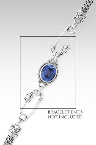 Linked in Unity Interchangeable Component™ in Blue Violet Fluorite - Single Stone - only found at SARDA™