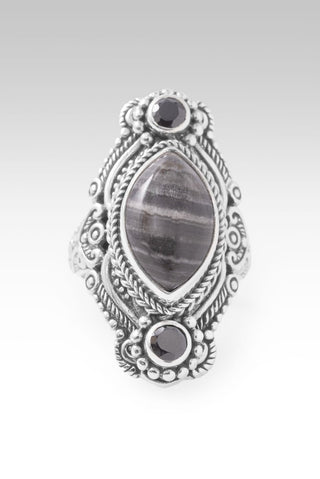Listen To Creation Sing Ring™ in Black Zebra Jasper & Black Spinel - Statement - only found at SARDA™
