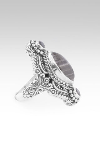 Listen To Creation Sing Ring™ in Black Zebra Jasper & Black Spinel - Statement - only found at SARDA™