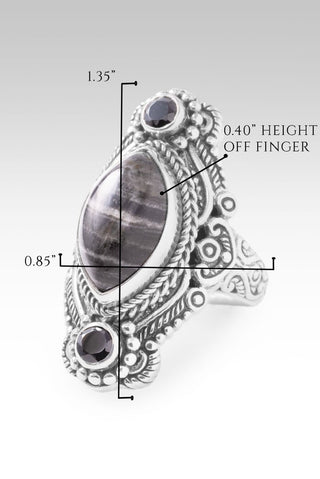 Listen To Creation Sing Ring™ in Black Zebra Jasper & Black Spinel - Statement - only found at SARDA™