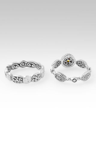 Live in Peace Ring Set of 3™ in Chocolate Mystic Moissanite - Stackable - only found at SARDA™