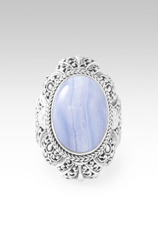 Live with Purpose Ring™ in Blue Lace Agate - Statement - only found at SARDA™