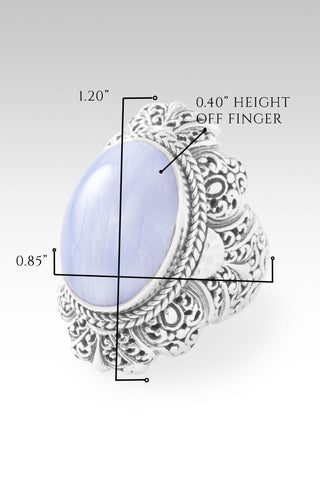 Live with Purpose Ring™ in Blue Lace Agate - Statement - only found at SARDA™