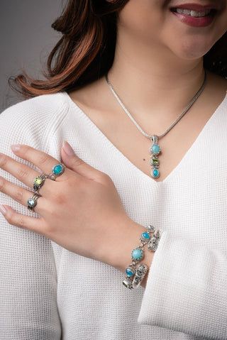 Living Water Ring™ in Paraiba Apatite - Dinner - only found at SARDA™