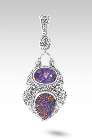 Lord, I Need More Pendant™ in Titanium Drusy & Bluejay Jazz™ Mystic Quartz - Multi Stone - only found at SARDA™