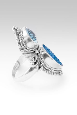 Lord, I Need U Ring™ in Baby Moon™ Drusy & Arctic Blue Topaz - Statement - only found at SARDA™