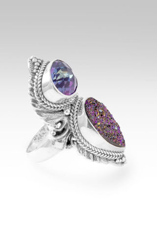 Lord, I Need U Ring™ in Titanium Drusy & Bluejay Jazz™ Mystic Quartz - Statement - only found at SARDA™