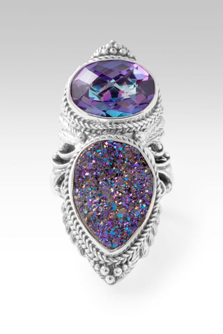 Lord, I Need U Ring™ in Titanium Drusy & Bluejay Jazz™ Mystic Quartz - Statement - only found at SARDA™