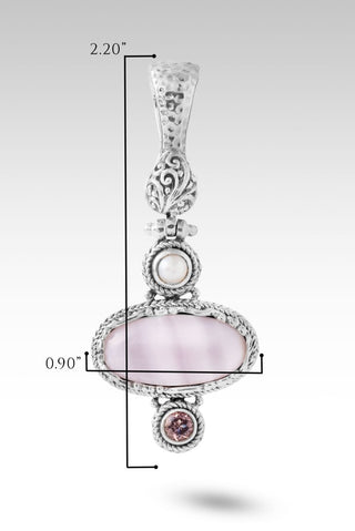 Love Conquers Fear Pendant™ in Pink Aragonite, J P Topaz™ Mystic Topaz & Freshwater Pearl - Multi Stone - only found at SARDA™