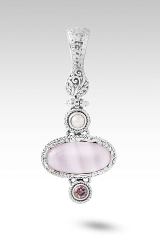 Love Conquers Fear Pendant™ in Pink Aragonite, J P Topaz™ Mystic Topaz & Freshwater Pearl - Multi Stone - only found at SARDA™