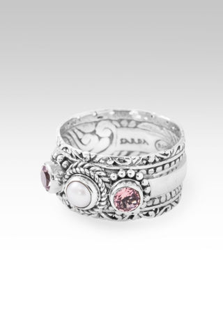Love Conquers Fear Ring™ in Freshwater Pearl & J P Topaz™ Mystic Topaz - Dinner - only found at SARDA™