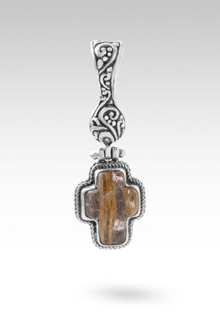 Love Destroys Fear Pendant™ in Gold Rutilated Quartz - Single Stone - only found at SARDA™