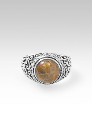 Love Destroys Fear Ring II™ in Gold Rutilated Quartz - Dinner - only found at SARDA™