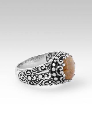 Love Destroys Fear Ring III™ in Gold Rutilated Quartz - Dinner - only found at SARDA™