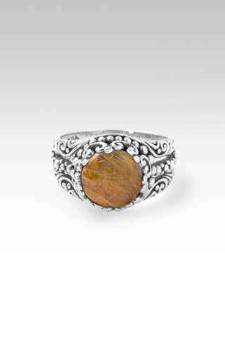 Love Destroys Fear Ring III™ in Gold Rutilated Quartz - Dinner - only found at SARDA™