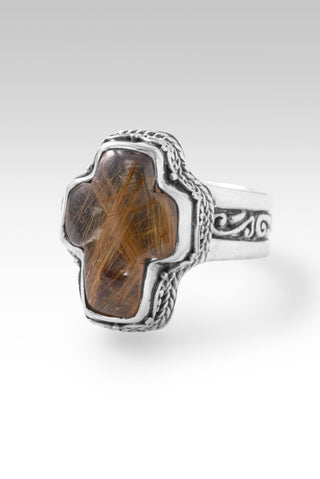 Love Destroys Fear Ring™ in Gold Rutilated Quartz - Dinner - only found at SARDA™