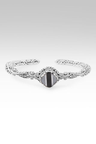 Love One Another Cuff Bracelet™ in Onyx Hematine Mother of Pearl Mosaic - Cuff - only found at SARDA™