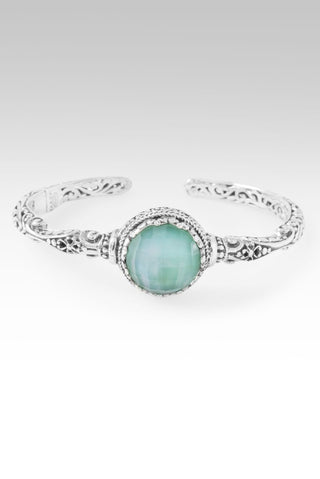 Love One Another Cuff Bracelet™ in Sea Green Chalcedony Mother of Pearl Quartz - Cuff - only found at SARDA™