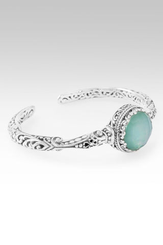 Love One Another Cuff Bracelet™ in Sea Green Chalcedony Mother of Pearl Quartz - Cuff - only found at SARDA™
