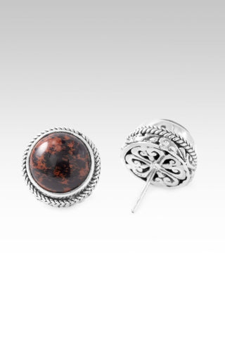 Love's Master Plan Stud Earrings™ in Coffee Obsidian - Stud - only found at SARDA™