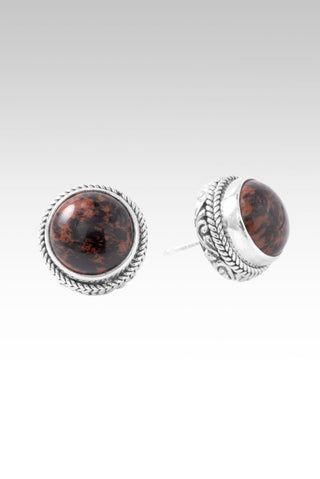 Love's Master Plan Stud Earrings™ in Coffee Obsidian - Stud - only found at SARDA™