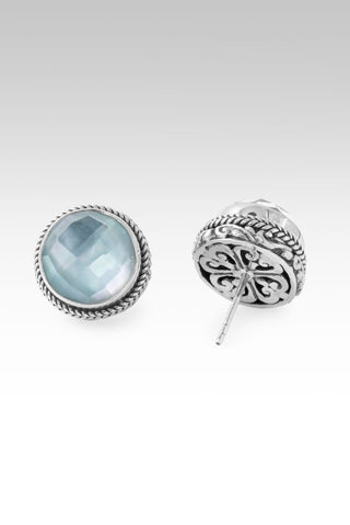 Love's Master Plan Stud Earrings™ in Shimmering Sea Mother of Pearl Quartz - Stud - only found at SARDA™