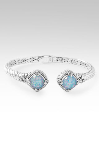 Made A Way Tip-To-Tip Bracelet™ in Cornflower Blue Simulated Opal & Quartz - Tip-to-Tip - only found at SARDA™