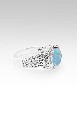 Made For More Ring™ in Cornflower Blue Simulated Opal & Quartz - Dinner - only found at SARDA™