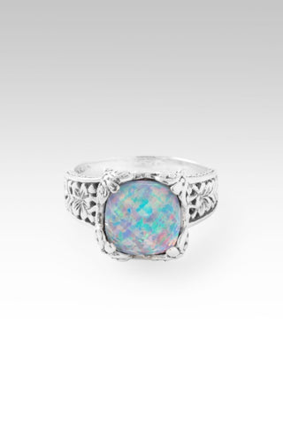 Made For More Ring™ in Cornflower Blue Simulated Opal & Quartz - Dinner - only found at SARDA™