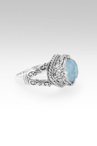 Made For These Days Ring™ in Cornflower Blue Simulated Opal & Quartz - Split Shank - only found at SARDA™