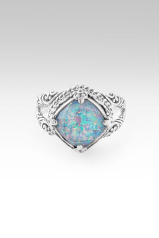 Made For These Days Ring™ in Cornflower Blue Simulated Opal & Quartz - Split Shank - only found at SARDA™