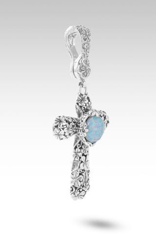 Made in Love Pendant™ in Cornflower Blue Simulated Opal & Quartz - Single Stone - only found at SARDA™
