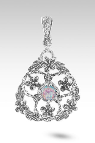 Made Whole Again Pendant™ in Cornflower Blue Simulated Opal & Quartz - Single Stone - only found at SARDA™